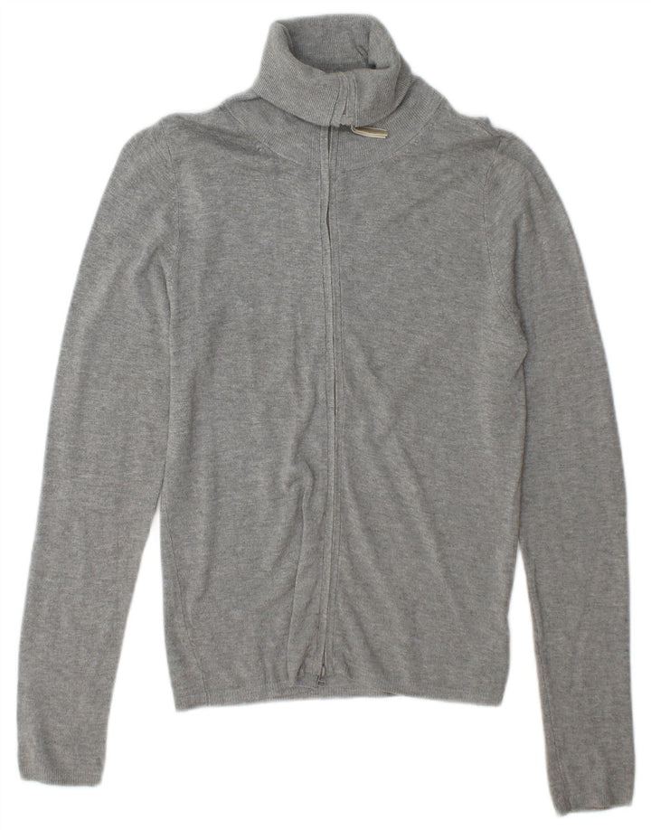 Maglione cardigan da donna Zara UK 12 Rayon grigio medio