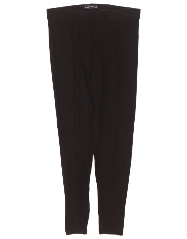 Leggings da donna Marks & Spencer UK 12 cotone nero medio