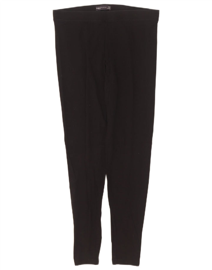 Leggings da donna Marks & Spencer UK 12 cotone nero medio
