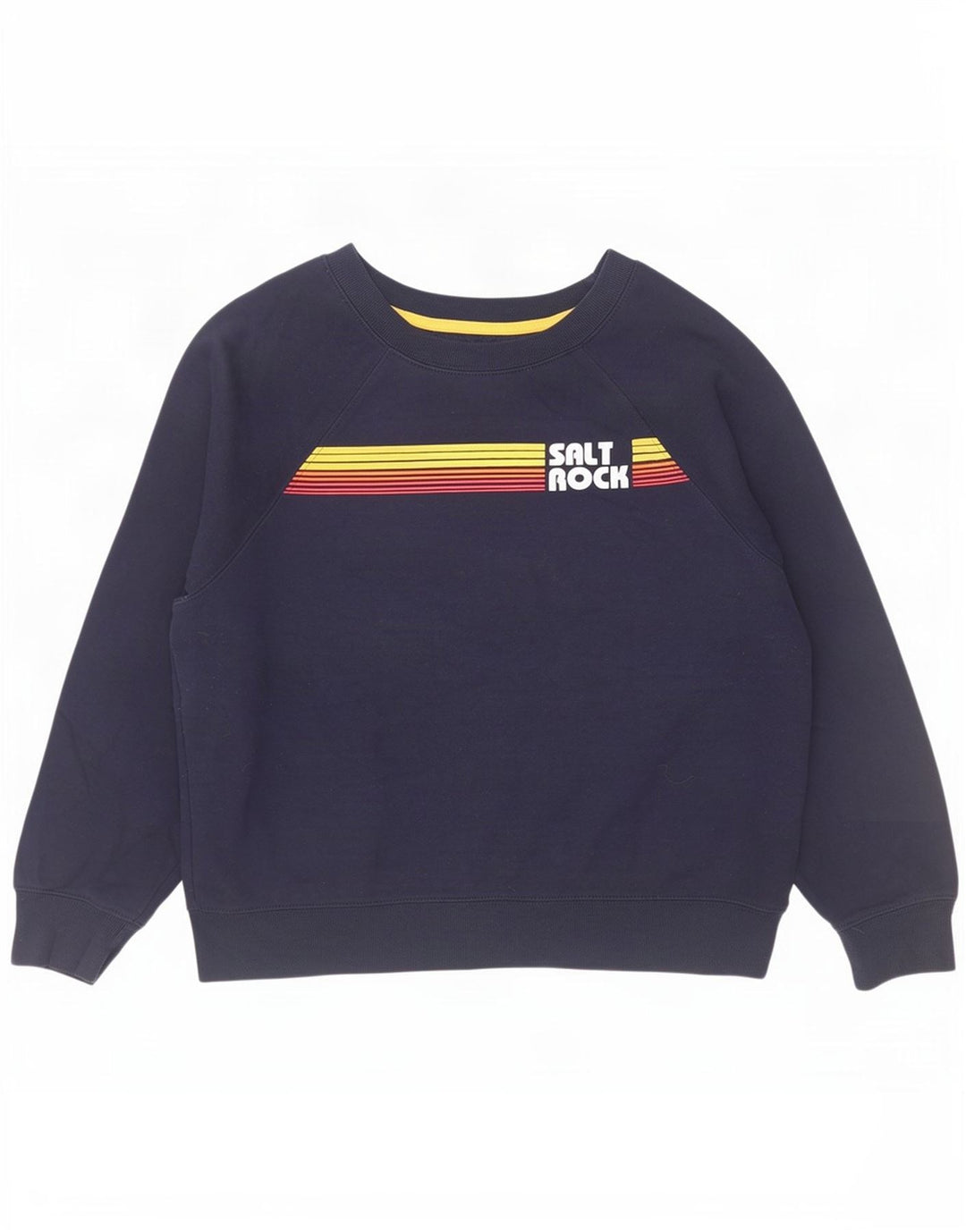 Felpa grafica da donna Saltrock Maglione UK 12 Medio Blu Navy Cotone
