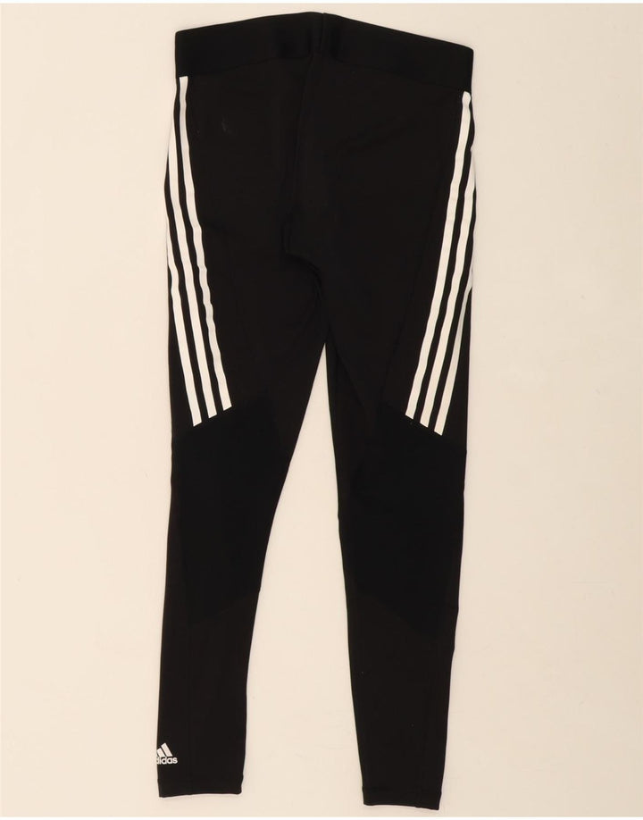 ADIDAS Womens Aeroready Leggings UK 12/14 Medium  Black Vintage Adidas and Second-Hand Adidas from Messina Hembry 