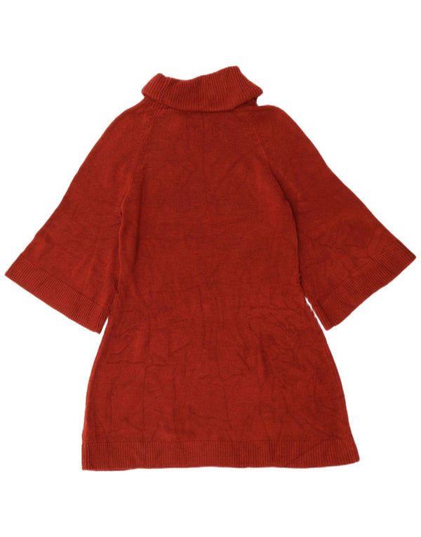 Mossimo Abito maglione da donna con collo alto e maniche a 3/4 UK 14 Large Bordeaux