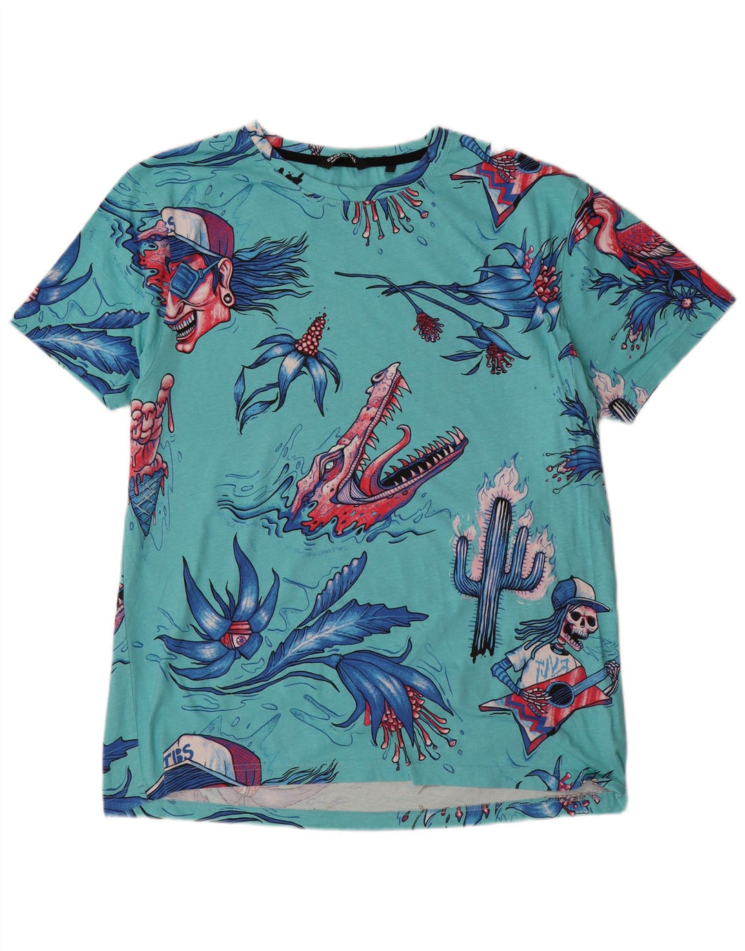 T-shirt grafica da uomo con vestibilità regolare Cropp 2XL Turchese
