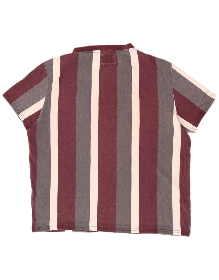 Guess T-shirt grafica da uomo con vestibilità regolare, a righe medie, multicolore