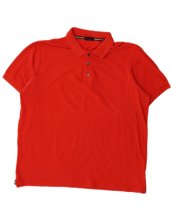 Polo da uomo Hugo Boss XL in cotone rosso