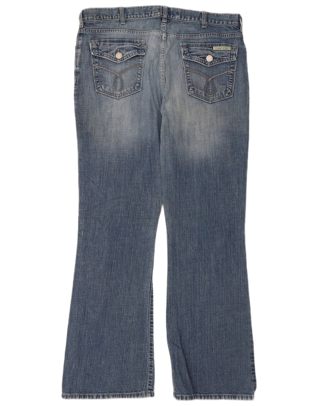 CALVIN KLEIN Jeans svasati da donna US 16 XL W36 L32 Cotone blu