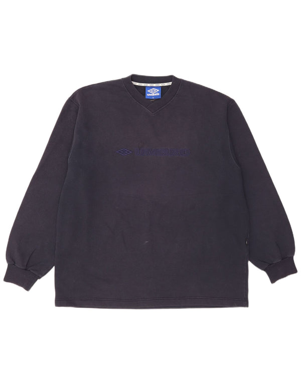 Umbro Mens Graphic Sweatshirt Jumper XL Navy Blue Cotton