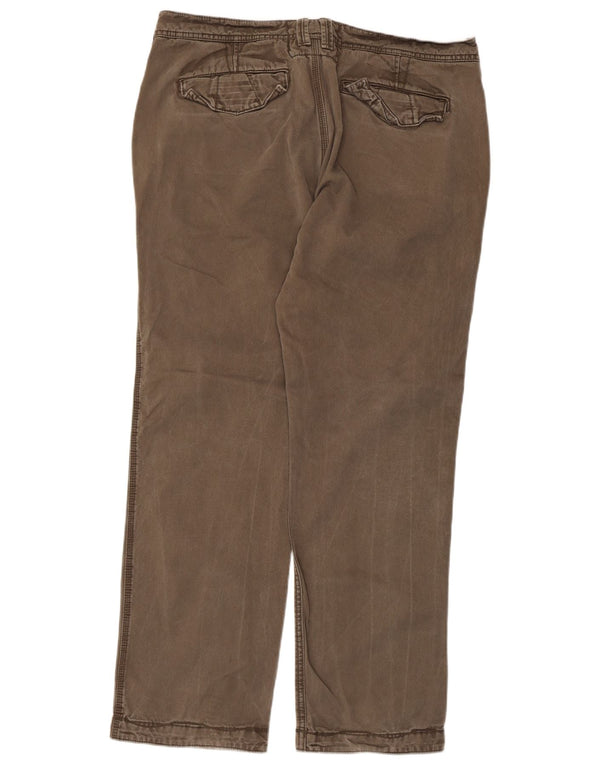 Fat Face Womens Straight Chino Trousers W36 L30 Brown Cotton