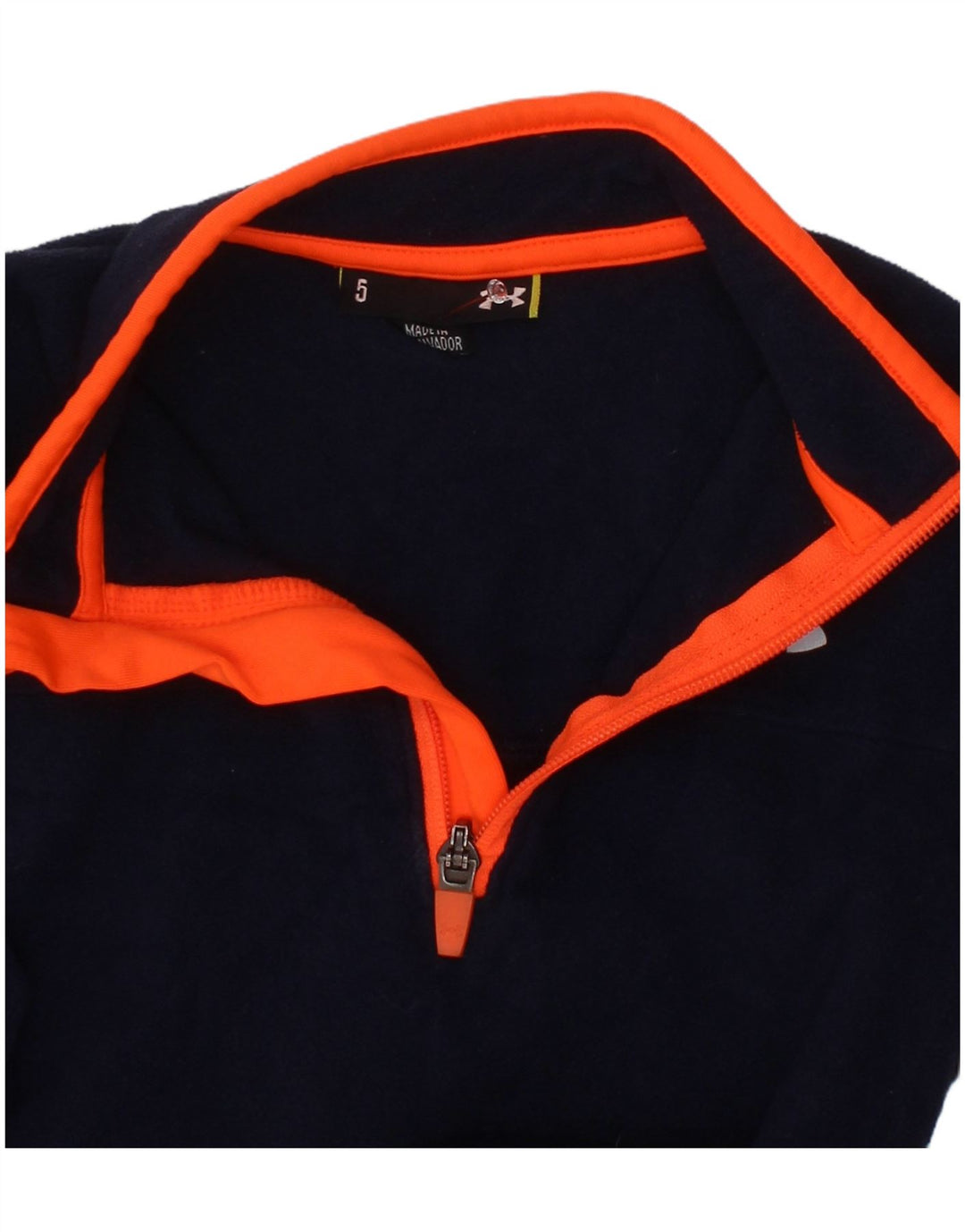 Maglione in pile da ragazzo con zip Under Armour, 4-5 anni, in poliestere blu navy