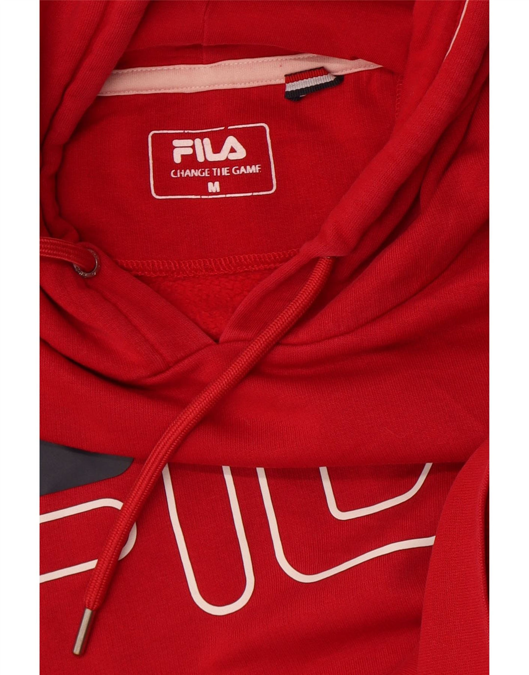 Maglione con cappuccio grafico da uomo Fila rosso medio