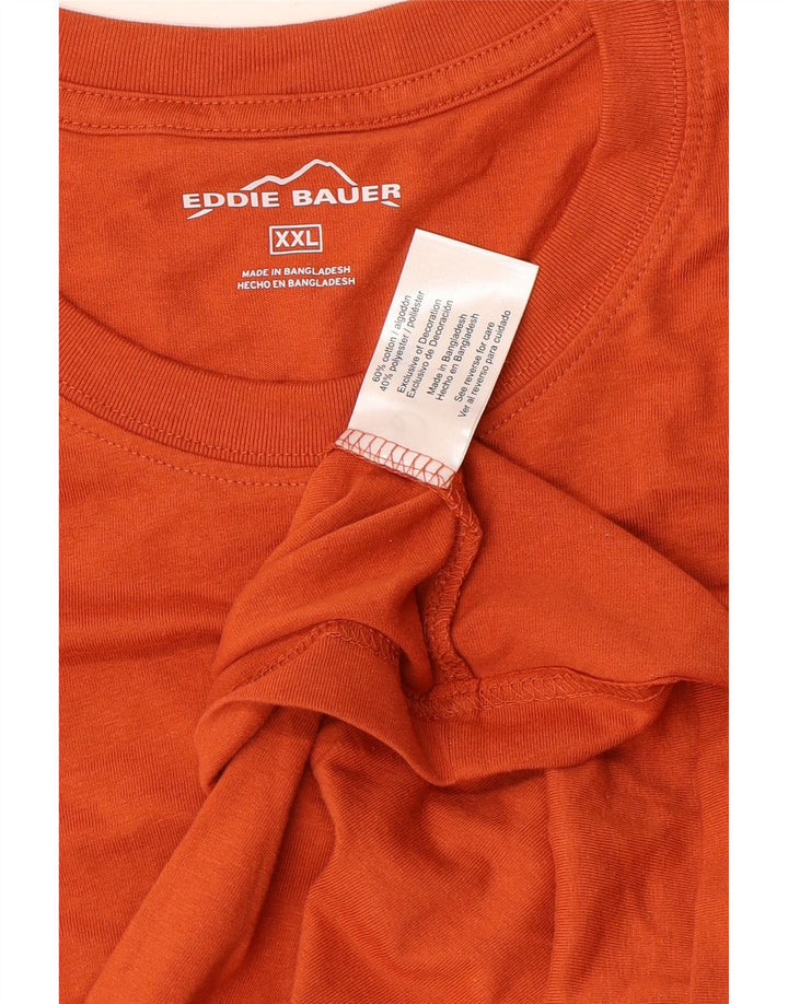 T-shirt da uomo EDDIE BAUER Top 2XL cotone arancione