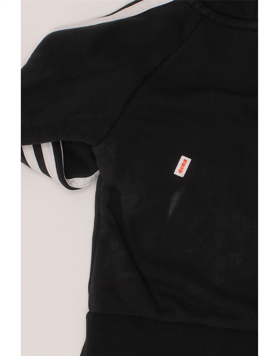 Maglione con cappuccio e zip ADIDAS per ragazzi 4-5 anni in cotone nero