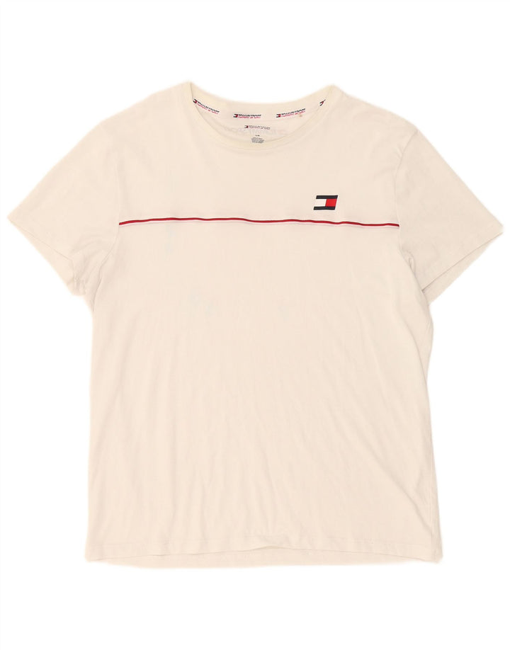 T-shirt da uomo Tommy Hilfiger Top grande in cotone bianco