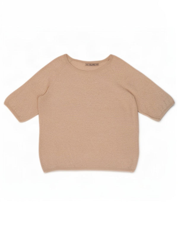 Top Blusa Oversize Da Donna Zara UK 10 Small Beige