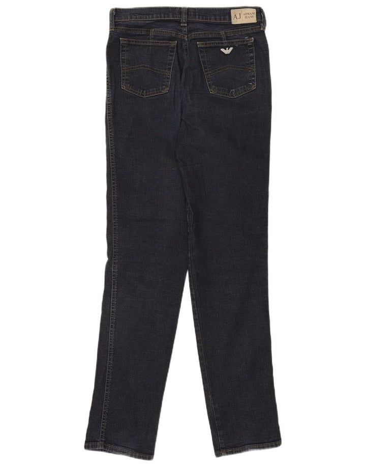 Jeans slim da donna ARMANI W27 L33 cotone blu navy