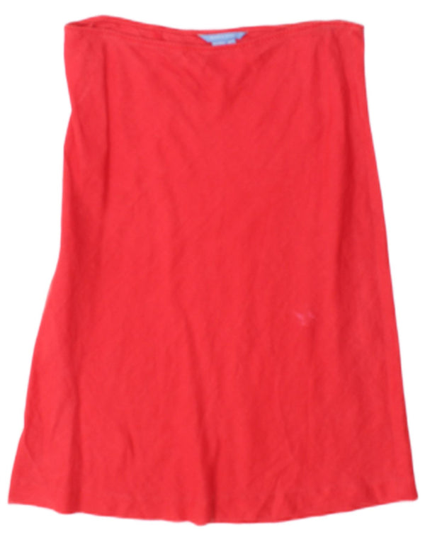 Zara Womens A-Line Skirt Medium W28 Red Ramie