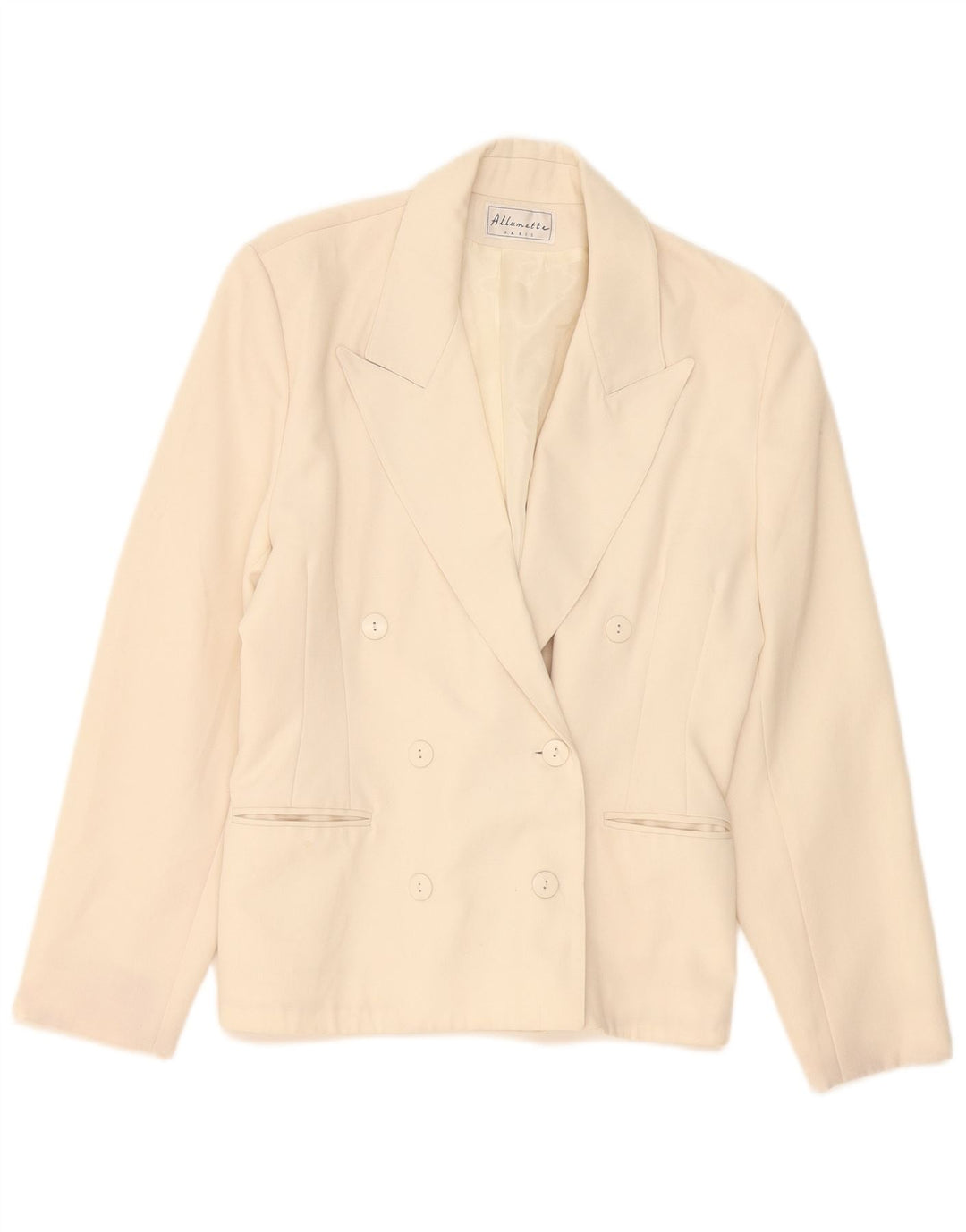 ALLUMETTE AC. Giacca blazer doppiopetto da donna Paris UK 12 Beige medio