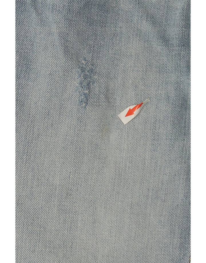 Jeans dritti invecchiati Zara da donna EU 32 2XS W22 L27 Blu
