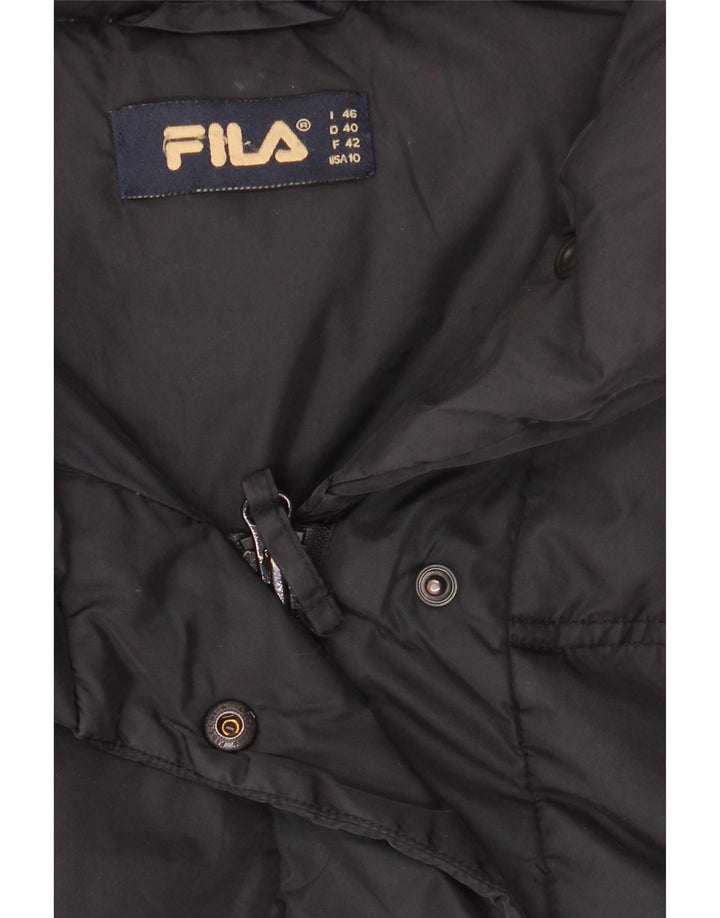 Giacca imbottita con cappuccio Fila da donna IT 46 Large Nera