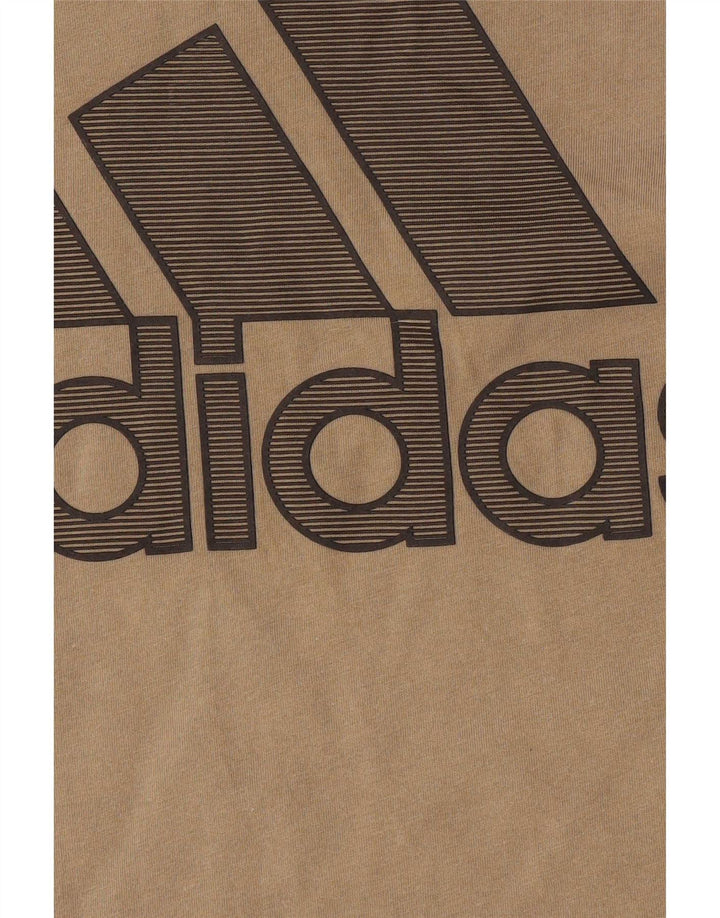 T-shirt grafica da uomo Adidas grande marrone