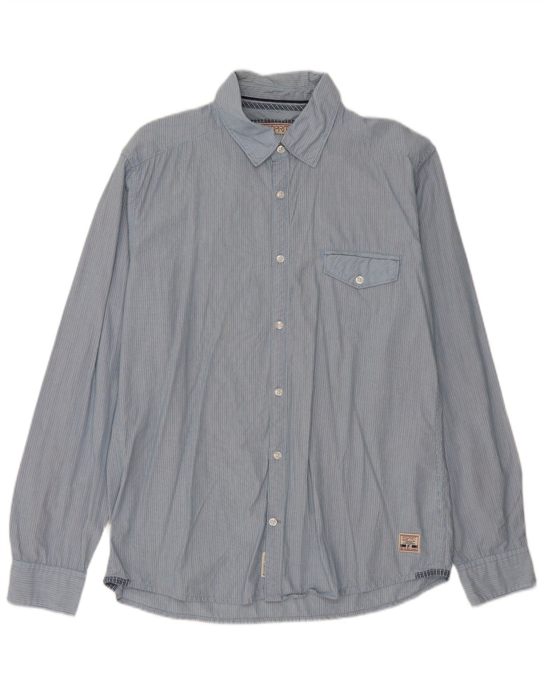 Camicia da uomo slim fit ESPRIT grande gessato blu