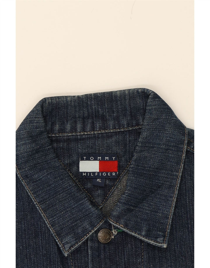 TOMMY HILFIGER Boys Denim Jacket 9-10 Years XL Blue Vintage Tommy Hilfiger and Second-Hand Tommy Hilfiger from Messina Hembry 