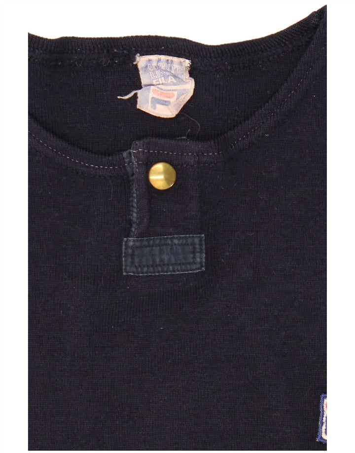 Maglione maglione da uomo con scollo a barca FILA piccolo blu navy