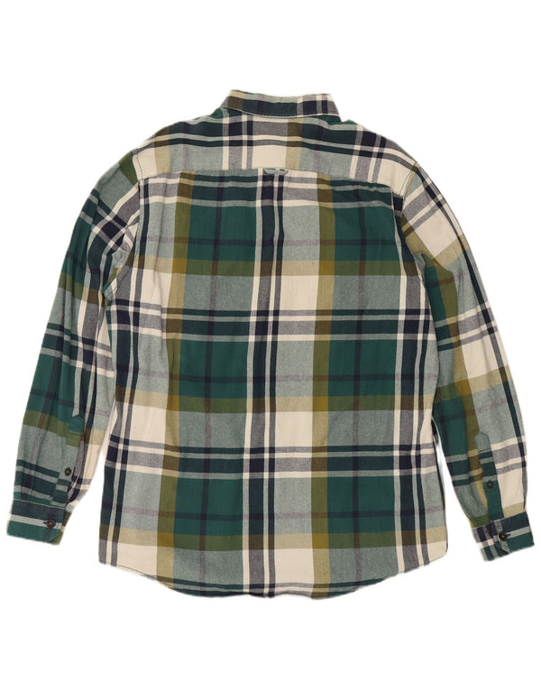 Camicia da uomo Jim Spencer taglia 43/44 XL cotone scozzese verde