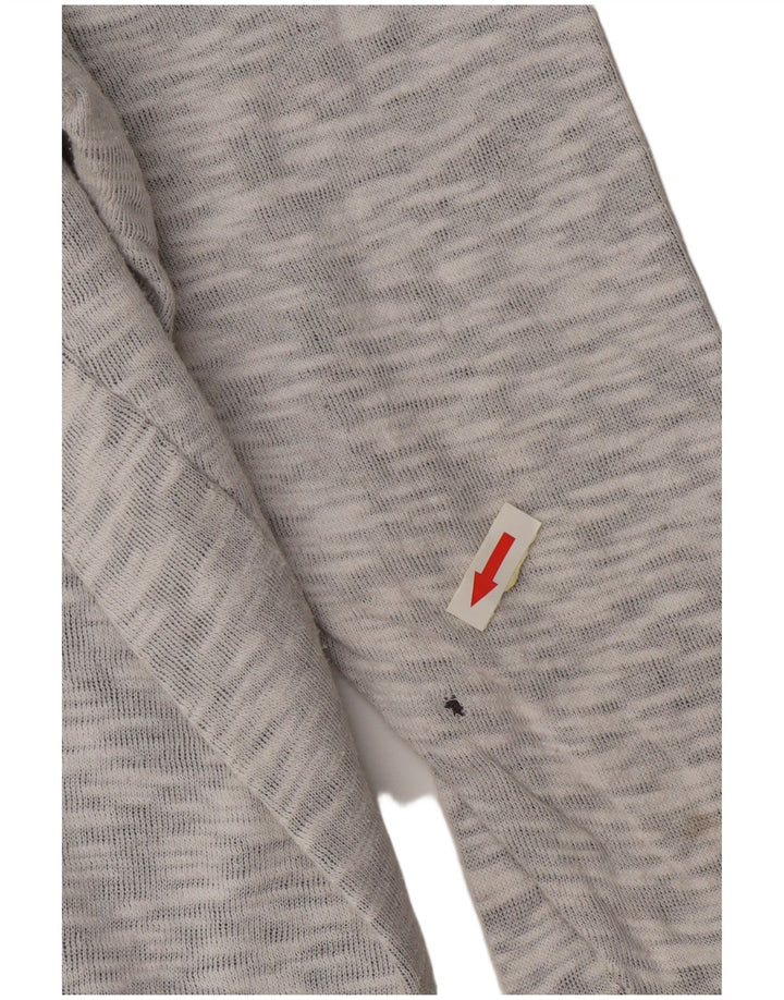 Felpa oversize con grafica da donna Adidas, maglione UK 14, grande grigio screziato