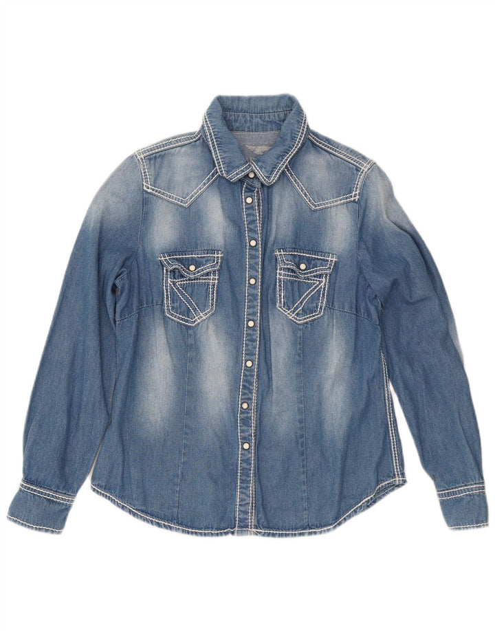 Camicia in denim da donna Arizona UK 14 grande cotone blu