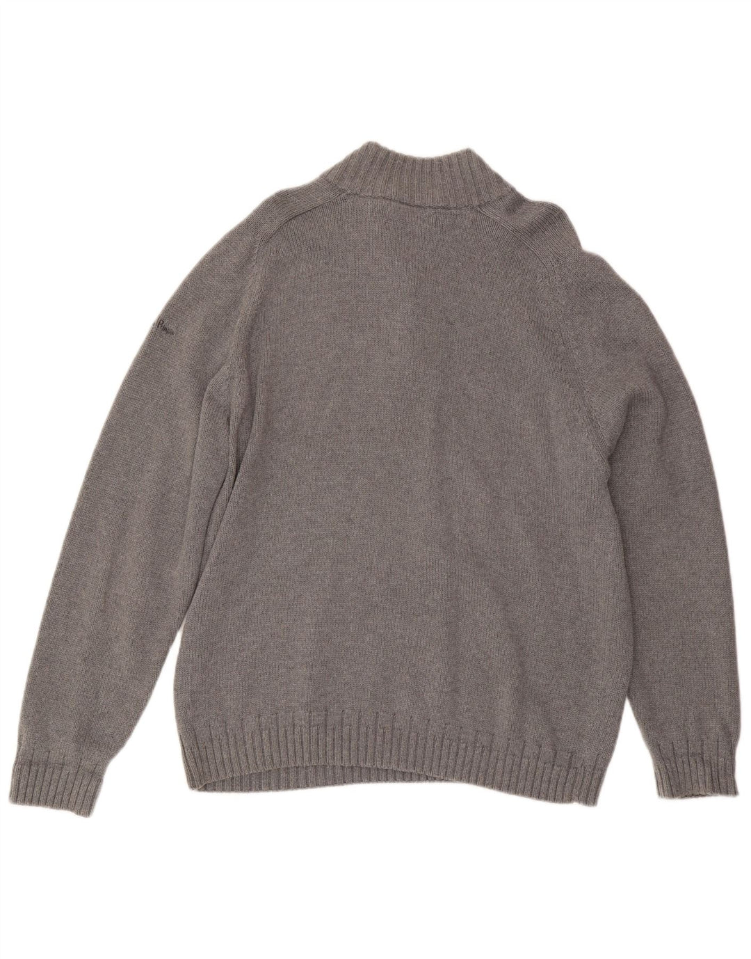 JAMES PRINGLE Maglione da uomo con collo a bottoni grande cotone grigio