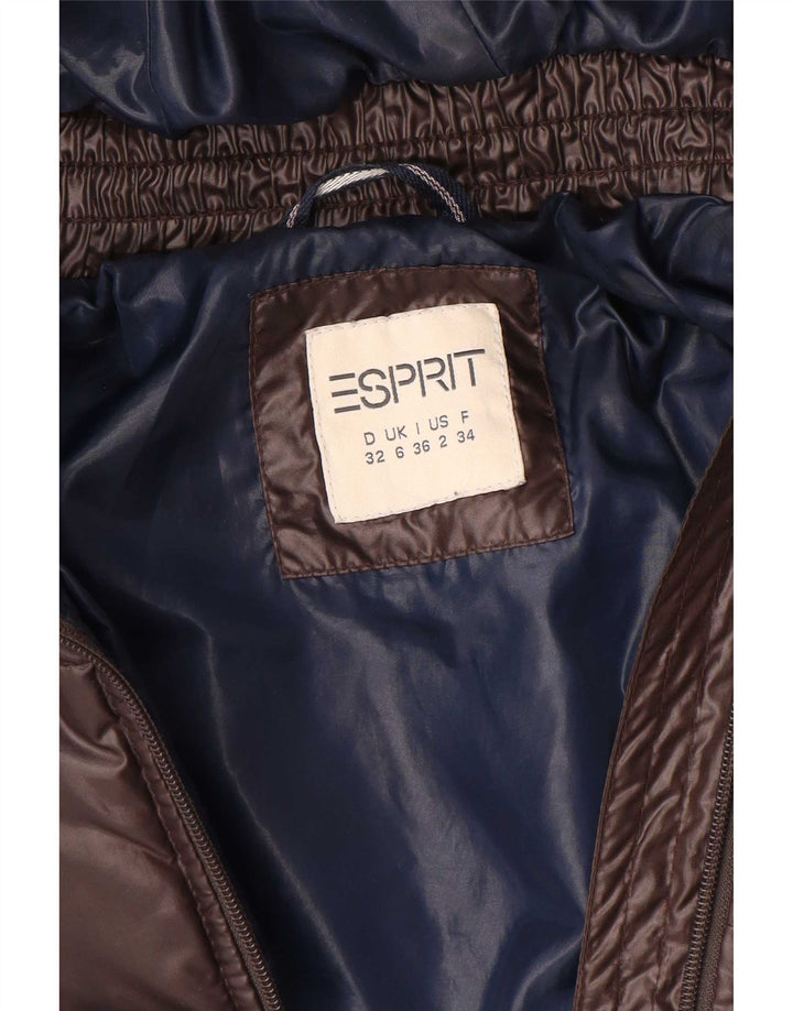 Giacca imbottita con cappuccio da donna Esprit UK 6 XS Marrone