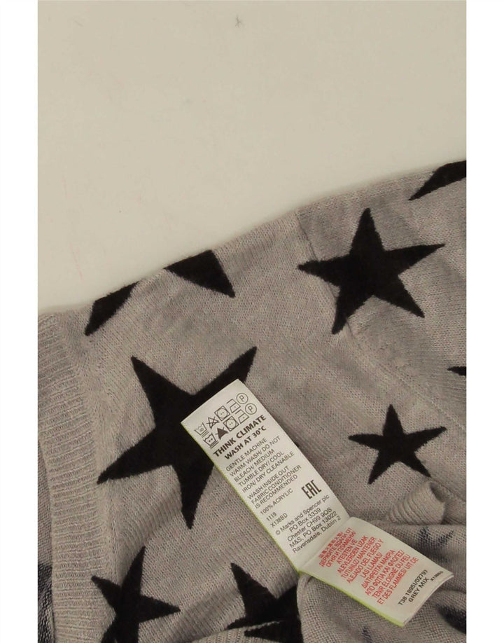 Maglione maglione con scollo a barca da donna Marks & Spencer UK 14 grande grigio
