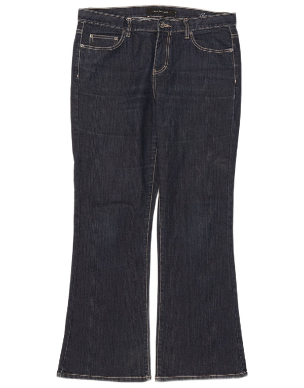 Jeans svasati da donna Calvin Klein US 10 Large W33 L29 Cotone blu navy