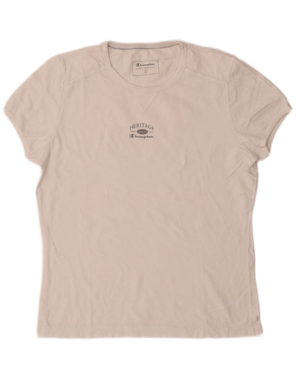 T-shirt Champion da donna Heritage Classics UK 18 XL cotone bianco