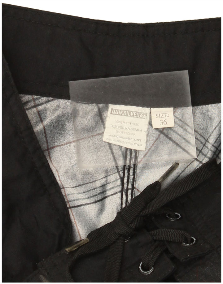 Pantaloncini da bagno grafici da uomo Quiksilver grandi in poliestere a quadri arancioni