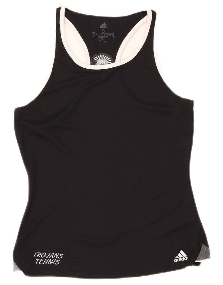 Canottiera Adidas Dri Fit da donna UK 8/10 piccola poliestere nera