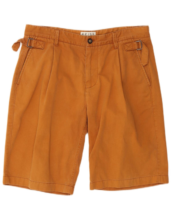 Pantaloncini chino con pegged da uomo Reiss W34 Large in cotone marrone