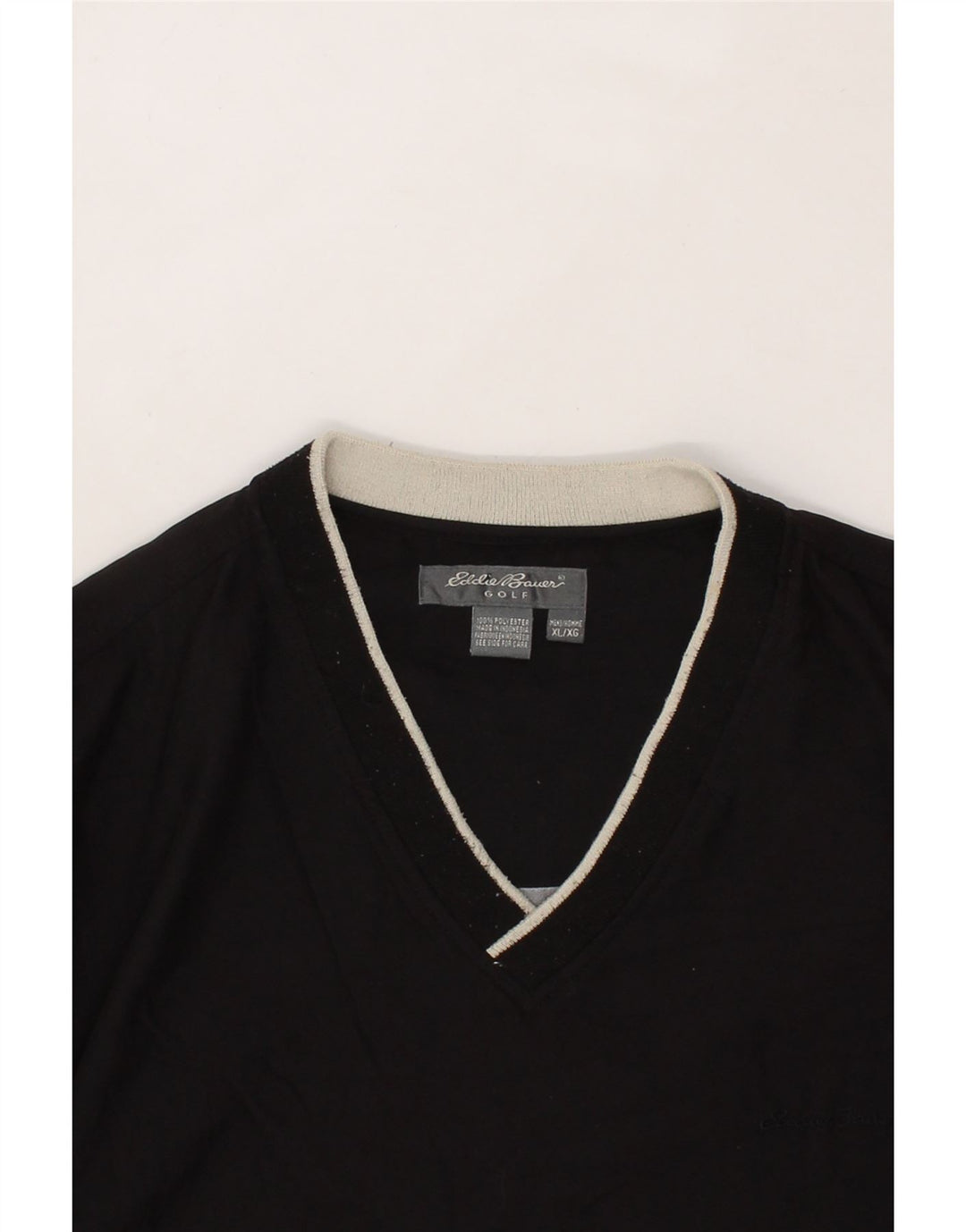 EDDIE BAUER Mens Pullover Tracksuit Top XL Black Polyester Vintage Eddie Bauer and Second-Hand Eddie Bauer from Messina Hembry 