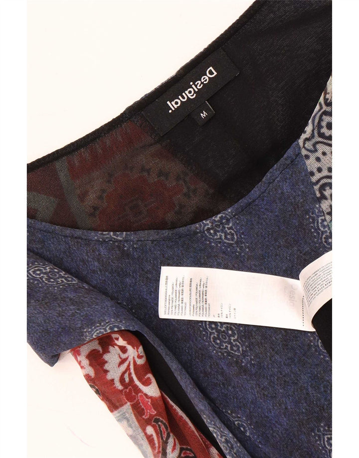Abito asimmetrico da donna Desigual UK 12 Paisley medio multicolore