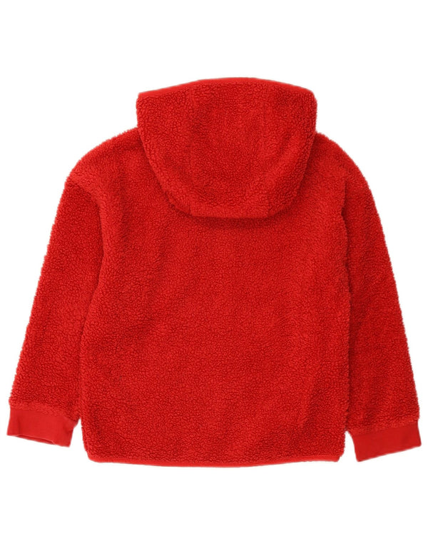 Felpa con cappuccio e zip in pile Nike per ragazze 7-8 anni XS poliestere rosso