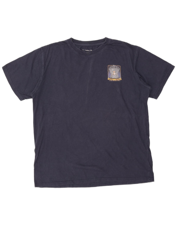 WEIRD FISH T-shirt grafica da uomo Top 2XL cotone blu navy