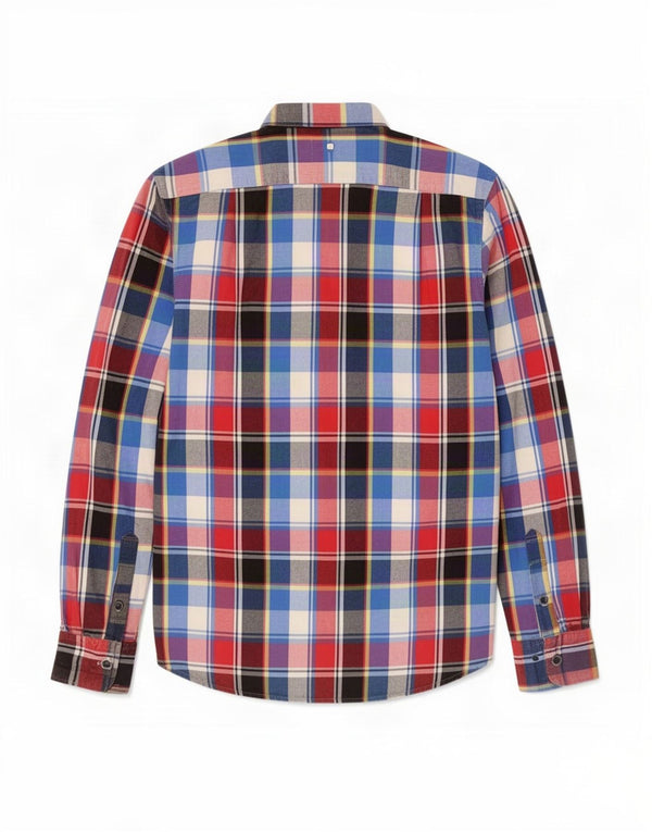 Camicia da uomo in flanella Superdry 2XL in cotone a quadri multicolore