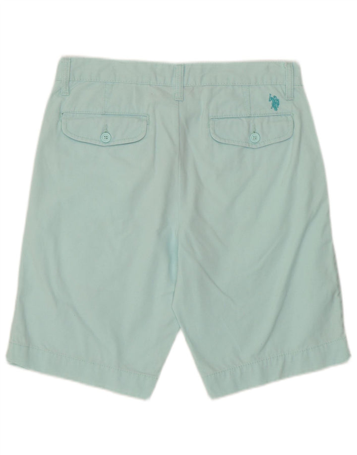 POLO ASSN. Pantaloncini chino da uomo W30 in cotone blu medio