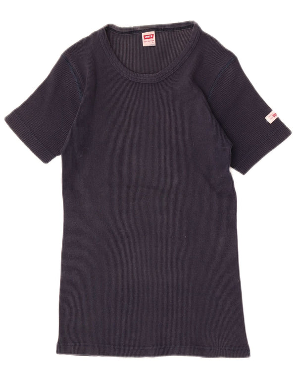 T-shirt da donna Levi's Top UK 14 grande cotone blu navy