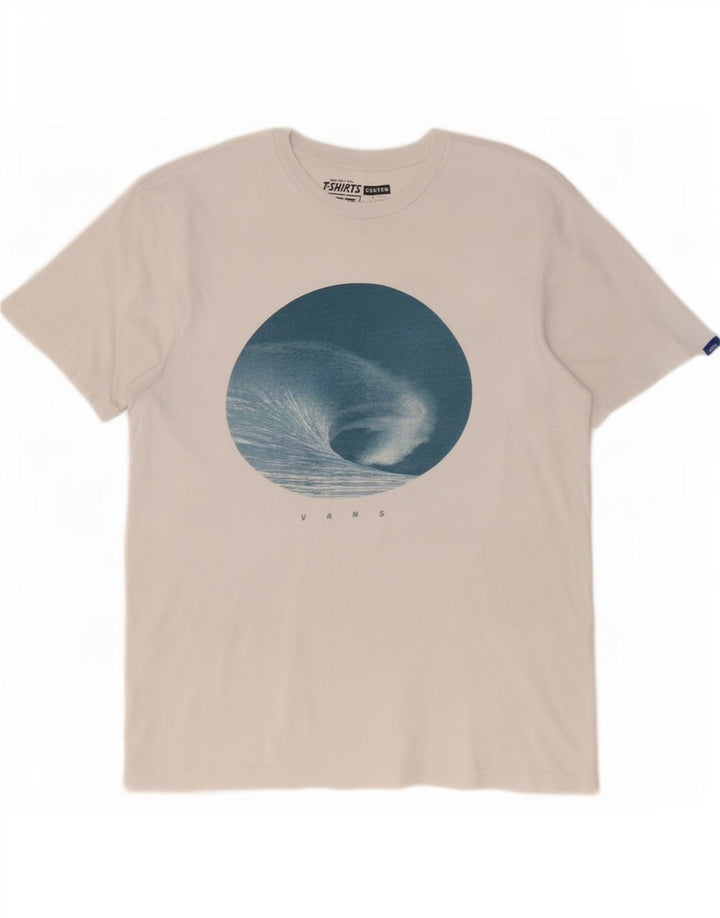 T-shirt grafica da uomo Vans Top in cotone bianco medio