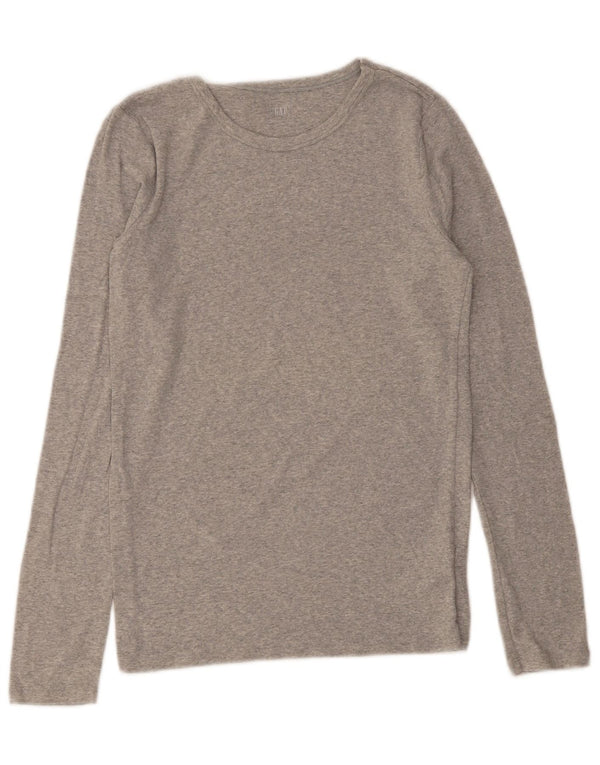 Gap Maglia da donna a maniche lunghe UK 12 Cotone grigio medio