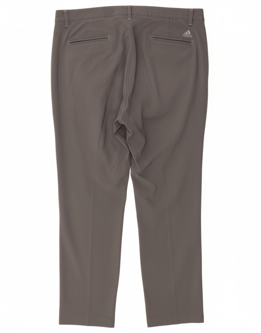 ADIDAS Mens Slim Chino Trousers W38 L30 Grey Polyester