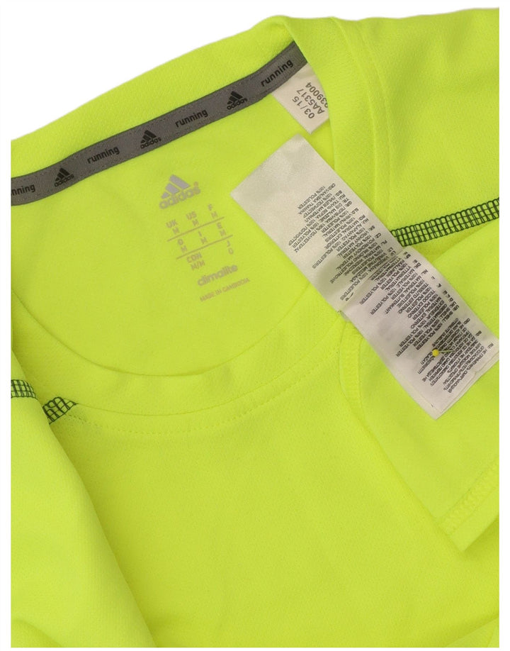 T-shirt Adidas Climalite da uomo Top in poliestere giallo medio