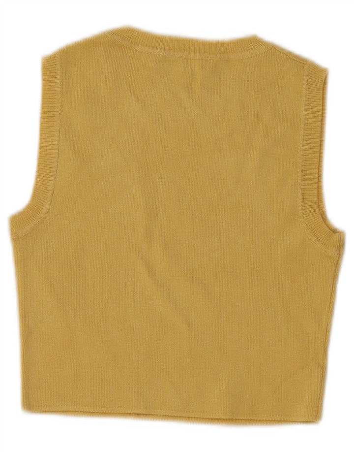 Canotta corta da donna Zara UK 14 giallo medio